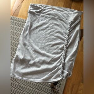 Free People Light Gray Mini Skirt with Braided Accent